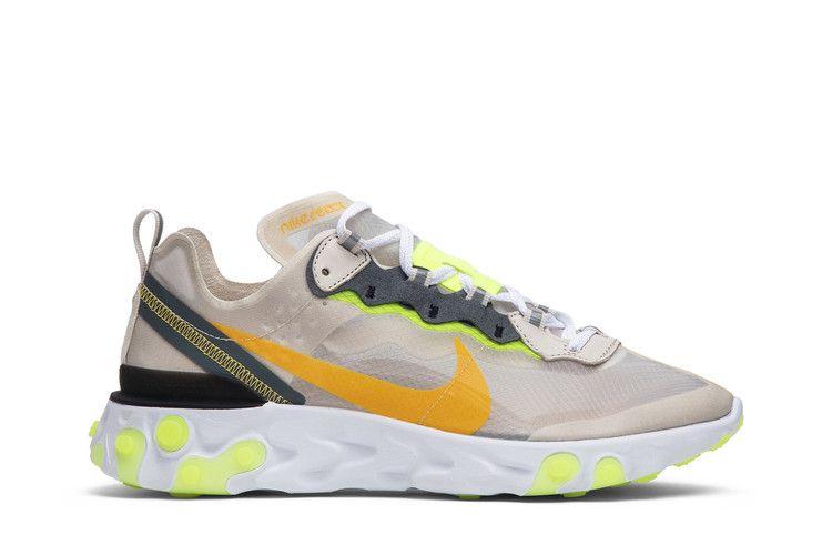 Men's Sneakers Nike React Element 87 Light Orewood Brown Light Orewood Brown/Laser Orange-Volt Glow