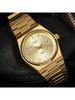 PRX Unisex Stylish Stainless Steel Quartz Watch, 35mm Gold Round Dial with Date Display, Suitable Daily Business, Dating, T137.210.33.021.00