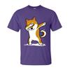 Funny Men's T-Shirt Shiba Inu Dabbing Tops Tees Discount Crew Neck Dance Tshirt Short Sleeve Cotton Casual T Shirt Wholesale