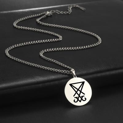 Sigil Of Lucifer Pendant Necklace Stainless Steel Seal Of Satan Satanic 2026 New Fashion Amulet Necklace Jewelry for Women