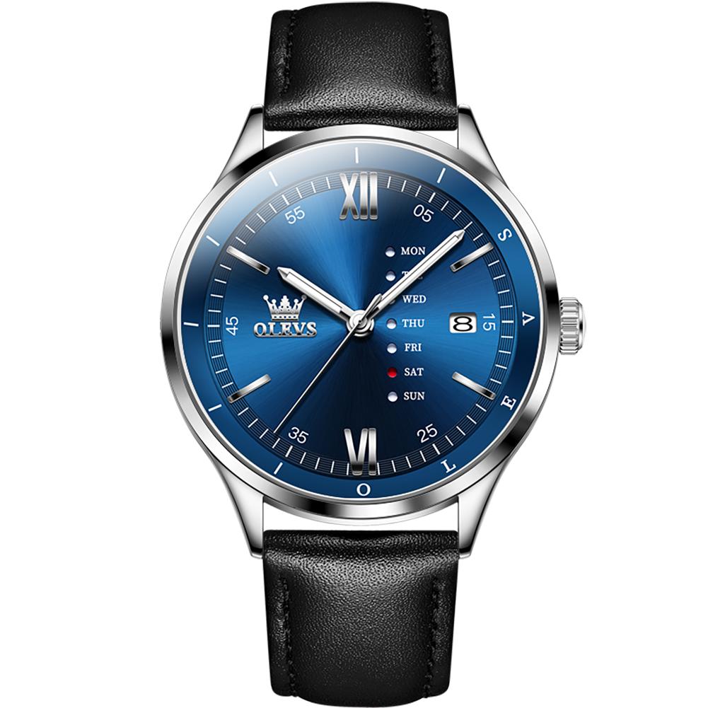 OLEVS 2931 Oem Custom logo Luxury Luminous Japanese Movement Sports Calendar Fashion Genuine Leather Strap Men's Quartz Watch