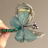 Fallen Butterfly Temperament Retro Style Embroidered Butterfly Clip for Women Medium Size Half-tied Hair At The Back of The Hair