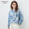 Komborca 2026 Spring/Summer Floral Mulberry Silk Hooded Top