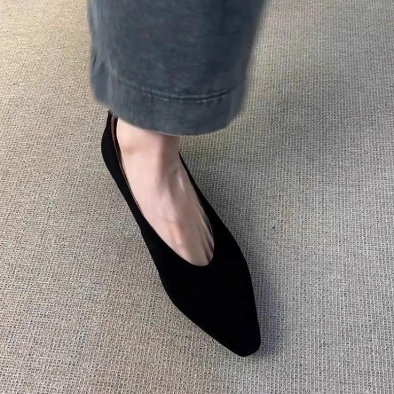 Fashion Vintage Pointed Toe Women Granny Shoes Fashion Shallow Slip On Shoes Dancing Party Prom Ladies Pumps Shoes