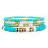 Boho Stackable Bracelet Set for Women Colorful Soft Clay Beads & Pearl Fashion Wrist Jewelry