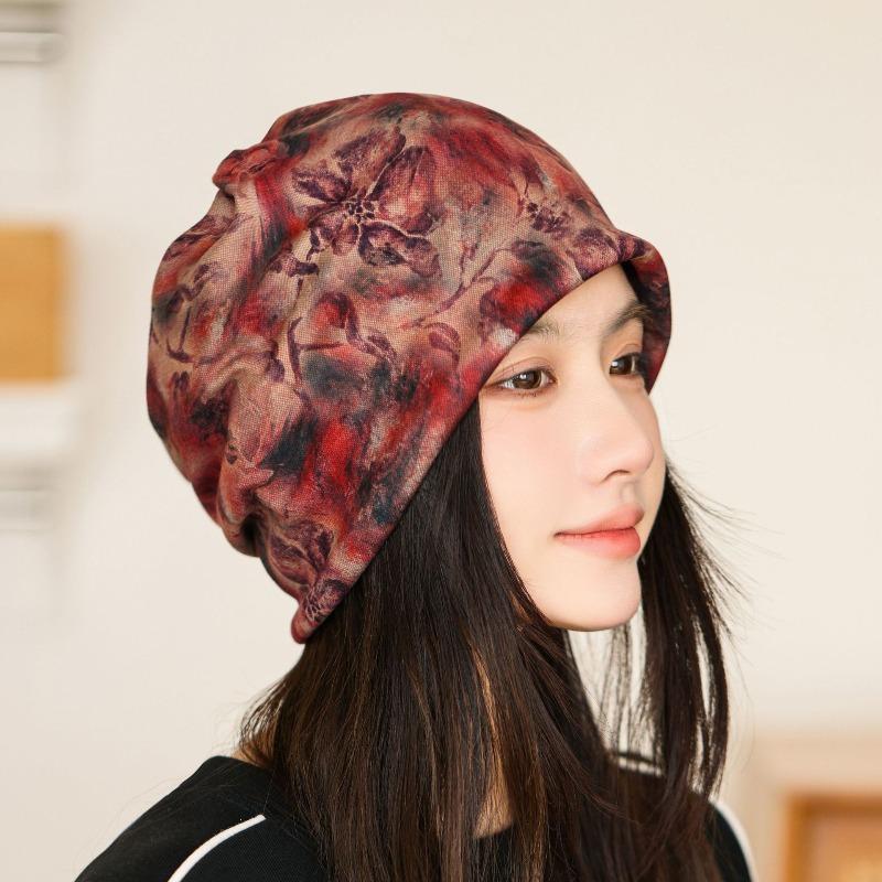Large Cashmere Twist Hat Women's Autumn and Winter Changeable Scarf Warm Windproof Thickened Neck Cover
