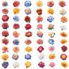 50 Cartoon Creative Flowers Graffiti Stickers Personalized Decorative Guitar Notebook Suitcase DIY Waterproof