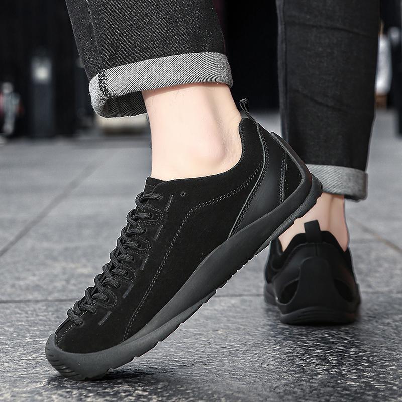 Fashion Wide Toe Men's Casual Sneakers Couple Genuine Leather Sport Footwear Lightweight Breathable Running Shoes Walking Shoes