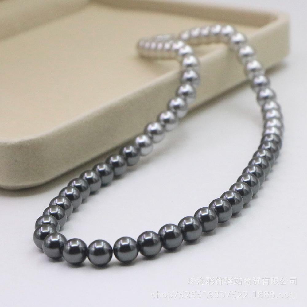 Elegant Gradient Pearl Necklace: High-End Light Luxury Retro Choker for Women