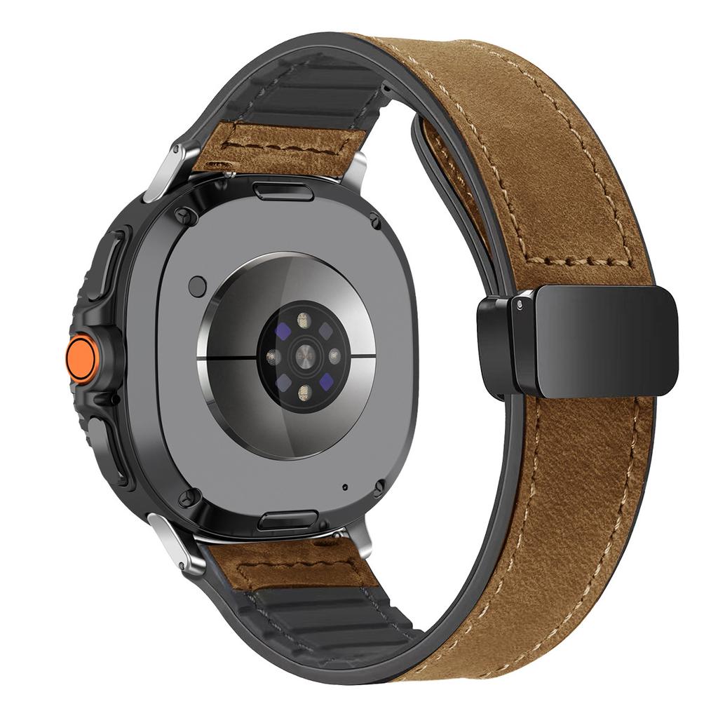 Leather Band for Samsung Galaxy Watch 8/8 Classic Magnetic Strap Silicone Bracelet for Galaxy Ultra 2025/7ultra Quick Fit Correa