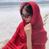 Big Red Po Cotton And Linen Scarf Desert Sunscreen Shawl Seaside Travel Beach Lady Decoration  Cotton Scarf Women Luxury