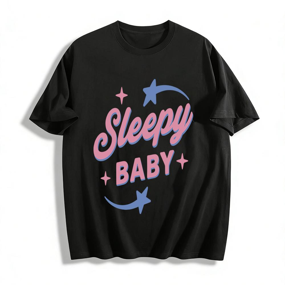 

Cute Letter Print Baby Romper Soft Skin Friendly Sleep Outfit For Newborns Pure cotton T-shirt XXS