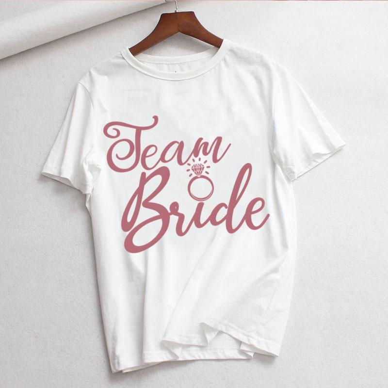Bride Letter Wedding Bride To Be Bridal Hen Bachelorette Party Wedding Decoration Bridesmaid Women T Shirt Harajuku Korean