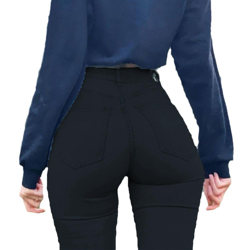 Jeans Push-up Taille Haute Pêche pour Femmes 2025 - Sexy, Élastique, Gainant Ventre, Style Euro-Américain