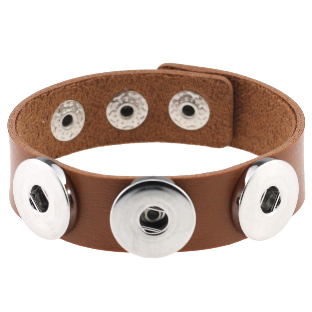 14 Colors Snap Button PU Leather Bracelet Adjustable Wristband for Men Women Gothic Punk Jewelry