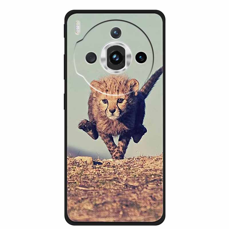 For ZTE nubia Z60S Pro 6.78" Case TPU Soft Black Silicone Painted Cute Cat Starry Cover for Nubia Z60S Pro Luxury Animals Funda