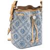 Tory Burch T Monogram Removable Shoulder Strap Fabric Bucket Bag Mini Women Bags Powder-Blue 167761-400