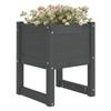 Vidaxl Donice, 2 Szt., Szare, 40X40X52,5 Cm, Lite Drewno Sosnowe