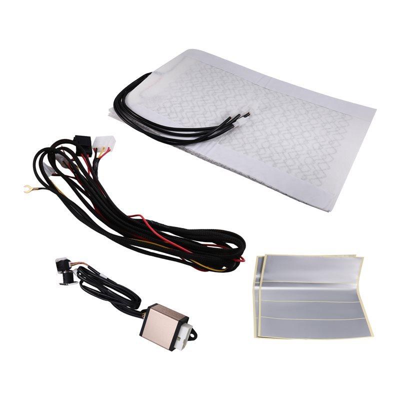 Car Seat Heater Kit Universal Built-In 2 Seats Heating Pads 3-Level Control Switch System