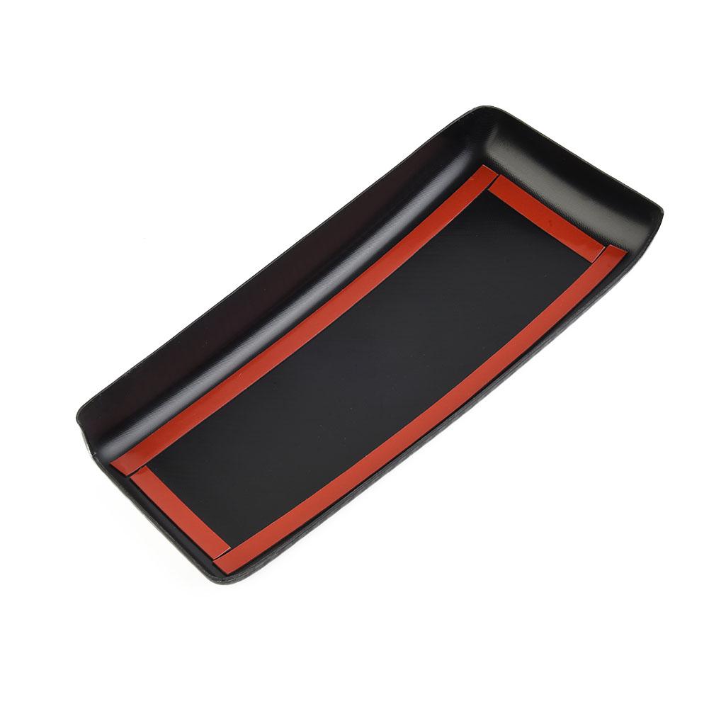 Panel Cover Center Armrest Box 2Pcs ABS Carbon Fiber Black High Quality 2Pcs ABS Carbon Fiber Car Center Armrest Box Panel Cover