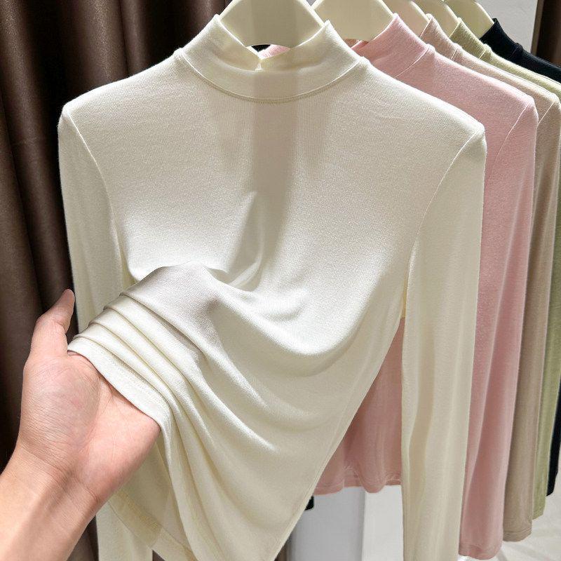 

Women s Pink High-Neck Modal Cotton Base Layer Sweater with Mask L (50-57.5 kg)