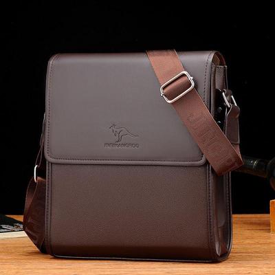 Borsa a tracolla da uomo in vera pelle - Borsa a tracolla morbida da lavoro, zaino verticale