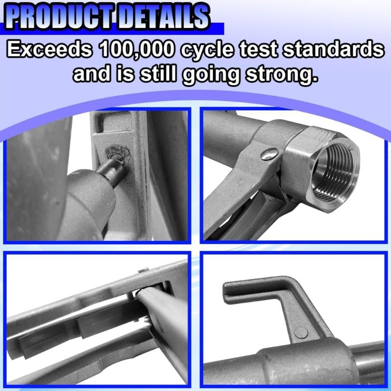 1In FNPT Fuels Nozzle With Hook And Swivels Fuels Nozzle Rotating Spouts For Gasolines Kerosene Manual Flow Control