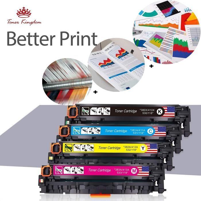 Toner Kingdom Compatibil HP 305X CE410X CE411A CE412A CE413A Cartuș de cerneală pentru HP LaserJet Pro 400 color MFP M475dn, MFP M475dw