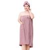 Plus Size Strapless Bath Wrap Towel for Women - Thick, Wearable Bathrobe for Spa & Salon