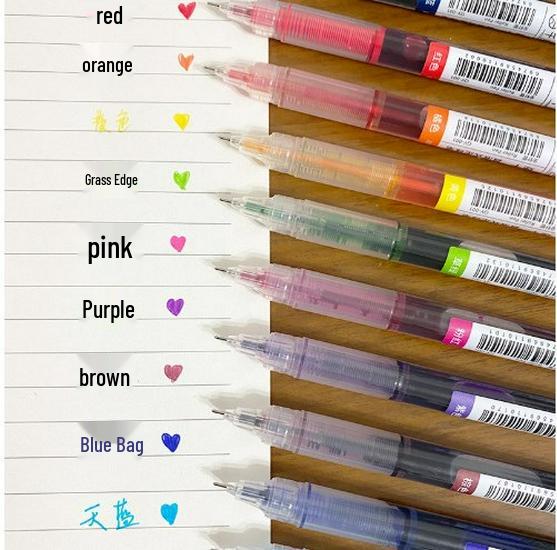 

12 цветных гелевых ручек-роллеров - быстросохнущие маркеры для плавного ведения заметок