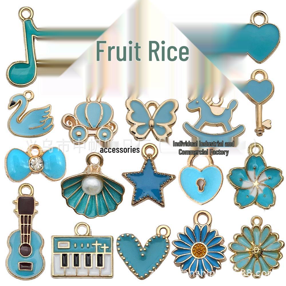 200-Piece Alloy Jewelry Set: 10-Color Drip Oil Charms for DIY Bracelets, Earrings, Keychains & Pendants