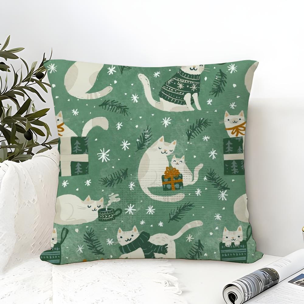 Simple Color Animal Illustration Patterns Pillow Case Linen Pillow Case Sofa Home Decor Cushion Cover Cushion Cove