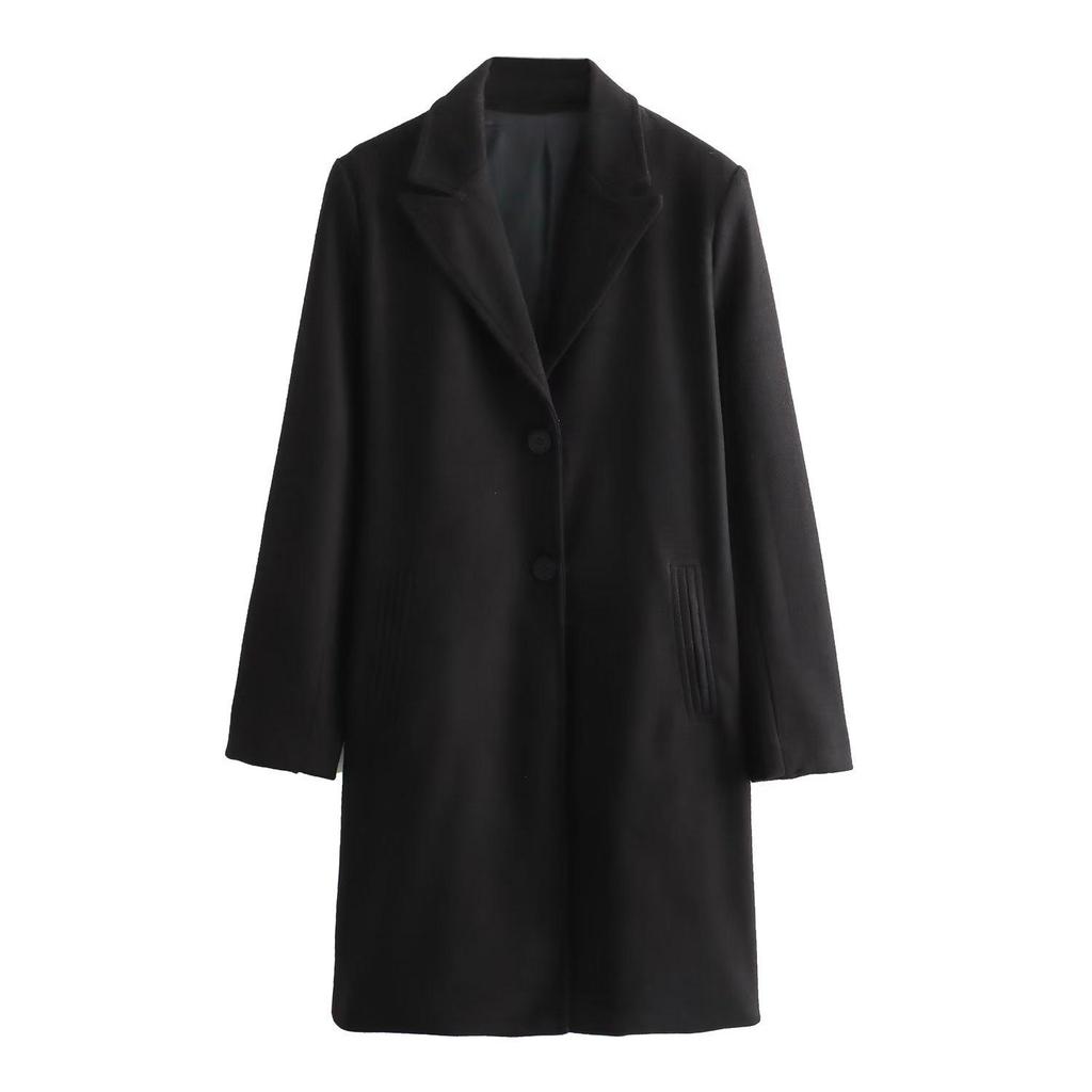 2023 European & American Style Women's Autumn Slim Mid-Length Jacket