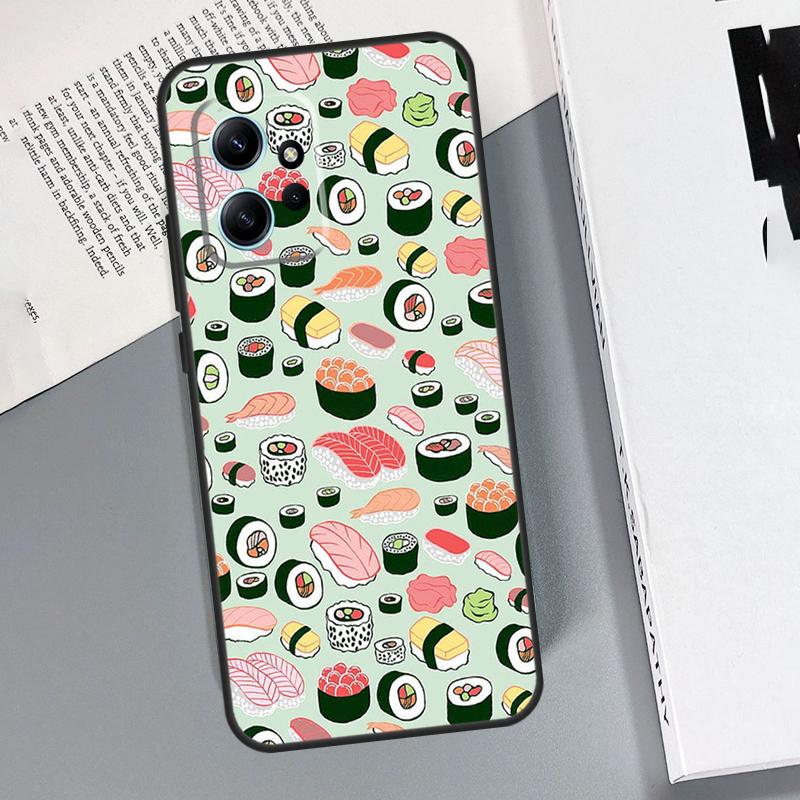 

Kawaii Sushi Crowd Case For Xiaomi Redmi Note 14 13 9 10 11 12 Pro 12S Cover For Redmi 15C 15 13C 12C 14C 10C Redmi 15 5G