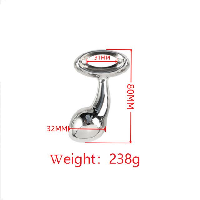 Stainless Steel Men's Prostate Stimulation Pull Ring Sex Product Adult Massage Toys
