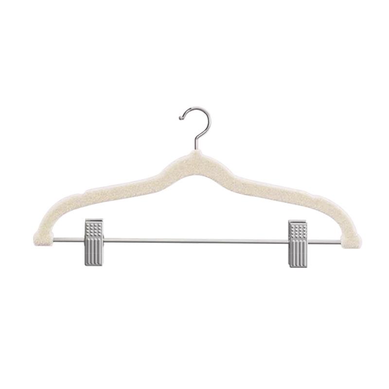 Home Balcony Non-marking Non-slip with Clip 2 In 1 Coat Hanger