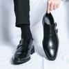 Fashion Classic Italy Pointed Toe Leather Shoes Men Luxury Oxfords Business Formal 2025 Men Shoes Boos Dress Men Black Wedding Shoes
