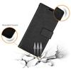 Custodia Portafoglio in Pelle per Galaxy S10 Plus, Custodia Protettiva a Libro con Slot per Carte, Supporto e Cinturino da Polso - Nero