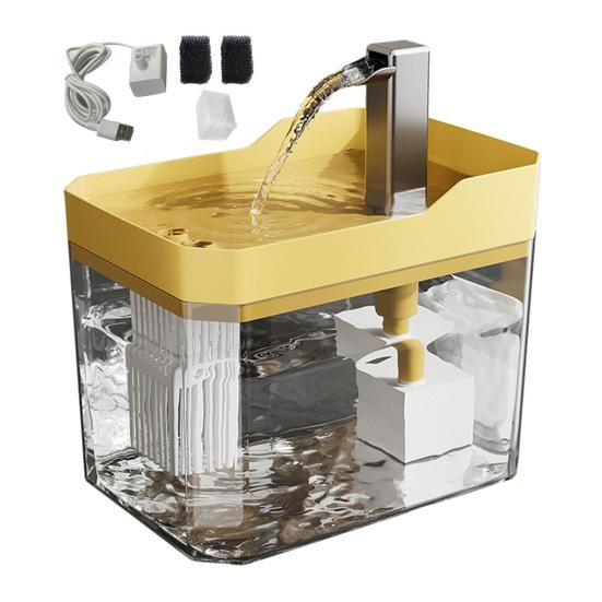 

1,5 л прозрачный фонтанчик для домашних животных автоматический диспенсер для питья кошек с 3 фильтрующими губками электрическая миска для домашних кошек и собак C