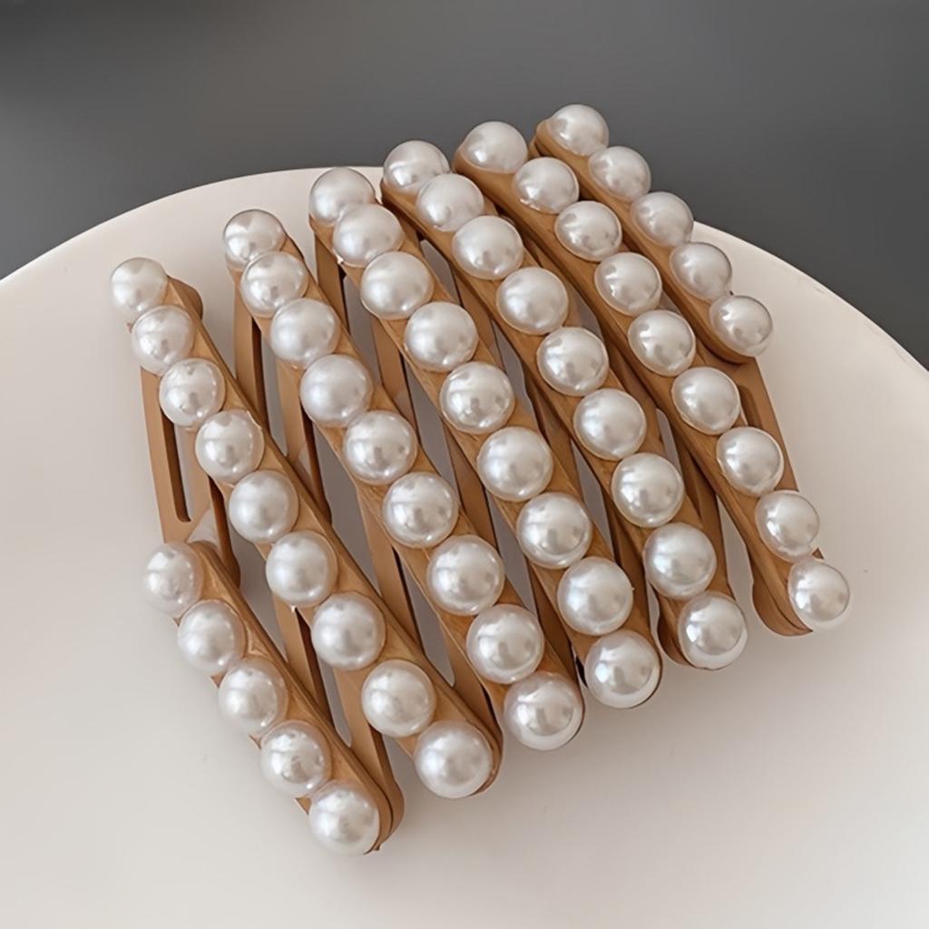 Elegant Pearls Hair Hoop Comfort Fits Expandable Designs Fashion Accessory Headband for Parties and Weddings Supplies