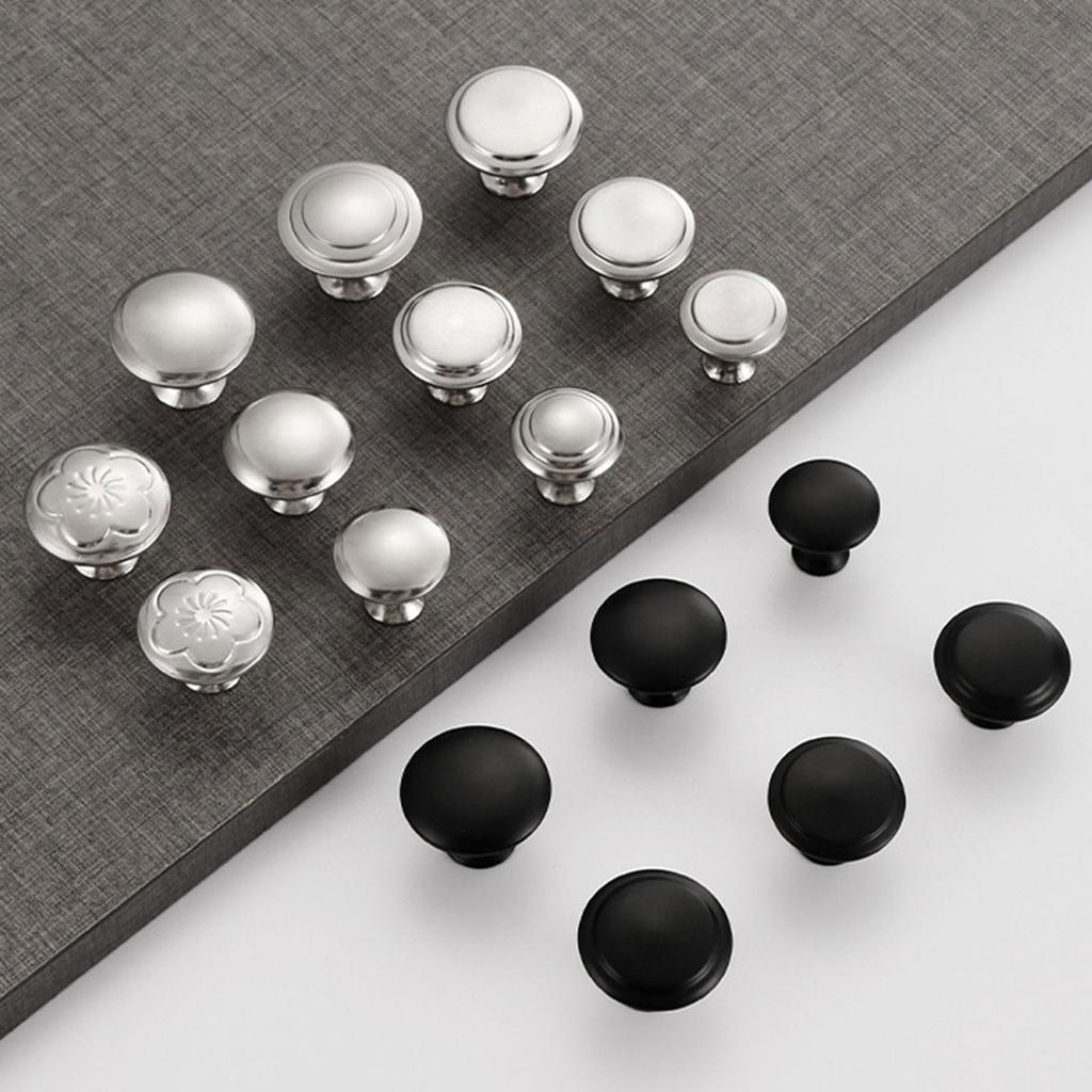 10Pcs Drawer Pulls Stainless Steel Dressers Knob Cupboard Handle Modern Furniture Handle Round Bedside Cabinet Pull
