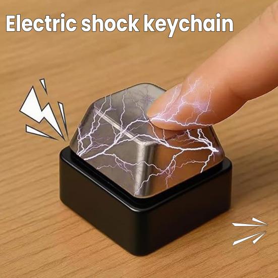 1/2 st Elektrisk Stöt Knapp Nyckelring Bärbar Ofarlig Stöt Tangentbord Leksak Nyckelring Hängande Dekoration Practical Joke Rekvisita Gag Present