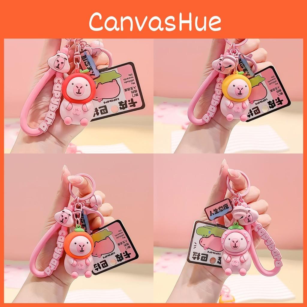 Pink Capybara Costume Resin Keyring Cartoon Pendant For Kids And Fans Animal