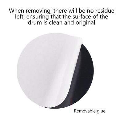2 Pack Single Pedal Drumhead Patches Wear-resistant Stickers Self-Adhesive Drumhead Patch