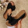 Large size slippers summer new casual retro bow light casual cool slippers women