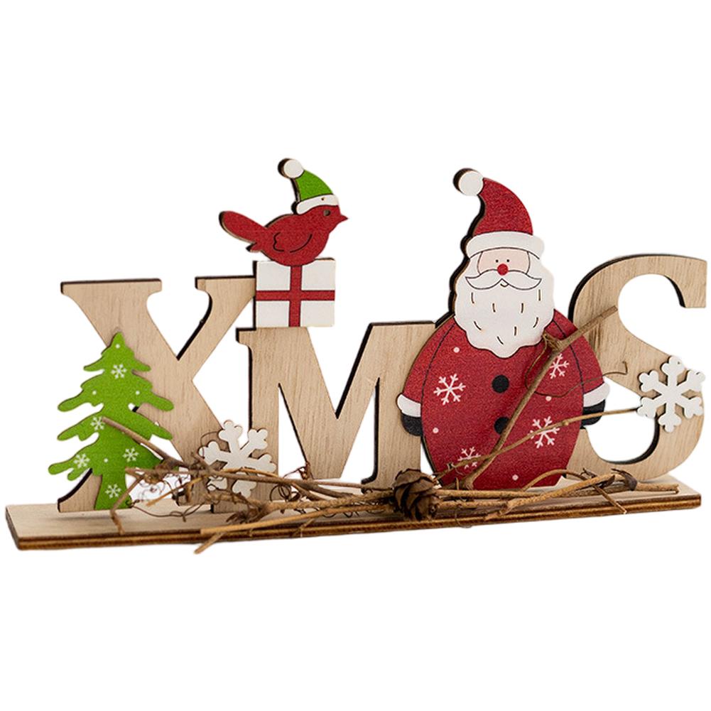 

Wooden Santa Claus Snowman Ornaments Christmas Decorations For Xmas Tree Hanging Pendant Table Decor Navidad