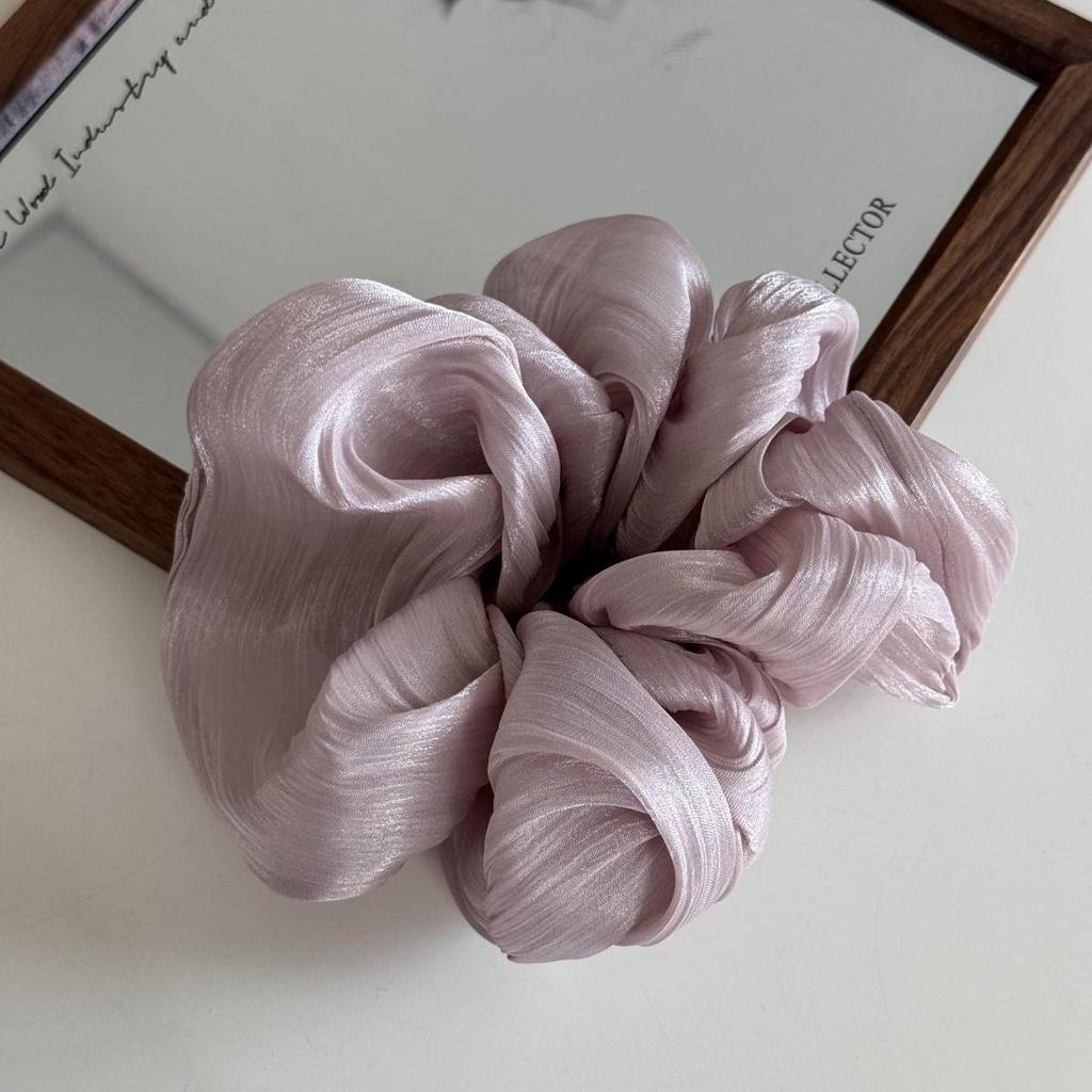 Korean Style Satin Pearlescent Flower Hair Tie