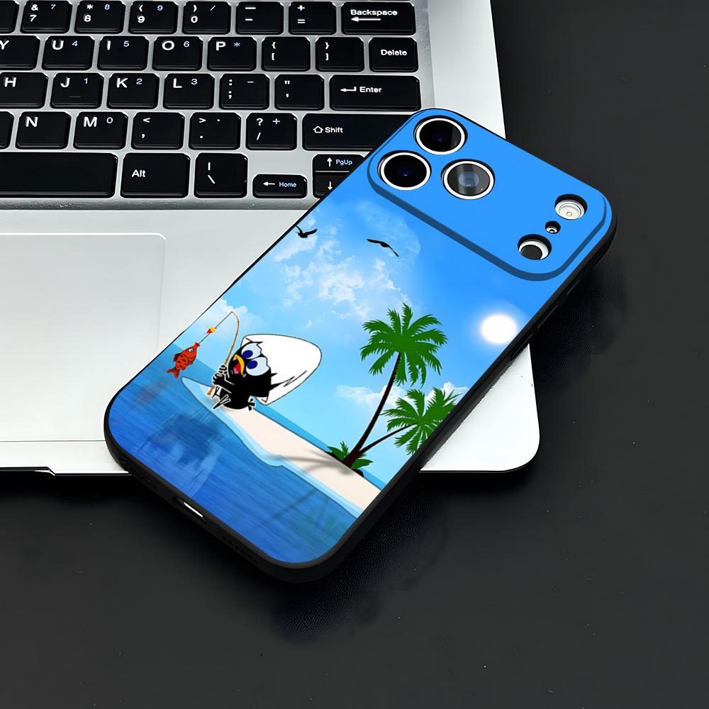 

Cute C-Calimero Phone Case For IPhone 17 Air 16 E Pro Max 15 14 13 Mini 12 Pro 11 Max Plus Black Soft Shell iPhone 13