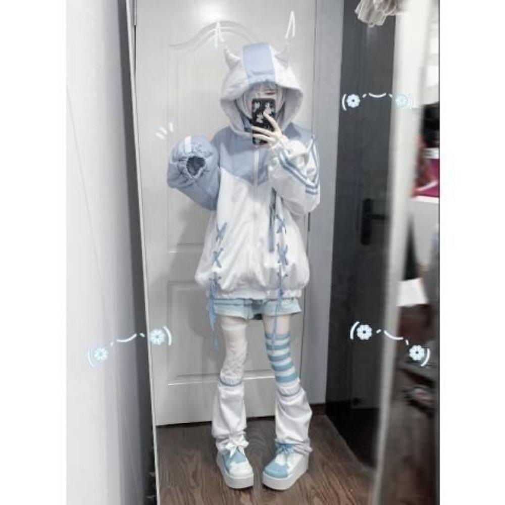 Y2K Hoodies Women Harajuku Kawaii Clothes Oversized Sweatshirt Cute Women  New Japanese Casual Fashion Gothic Jacket Coat