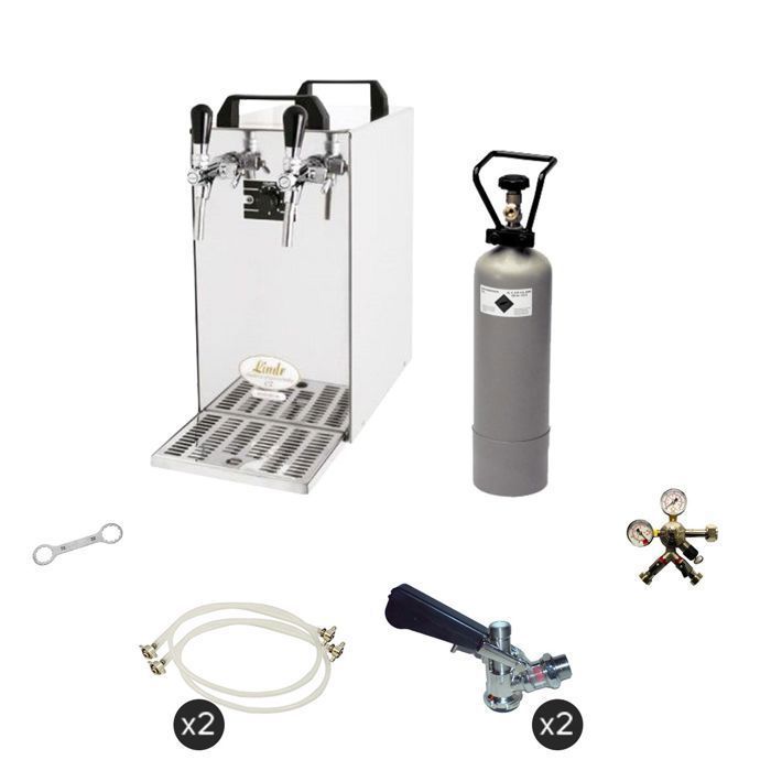 Tireuse à bière - ICH-ZAPFE.DE - Kontakt 40 - 50 L/h - Refroidissement efficace - 2 lignes